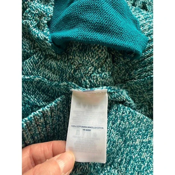 Lands End Women's Small blue speckled cardigan button‎ up - Picture 8 of 8